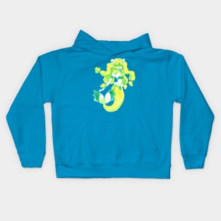 Yellow and Green Mermaid Kids Hoodie